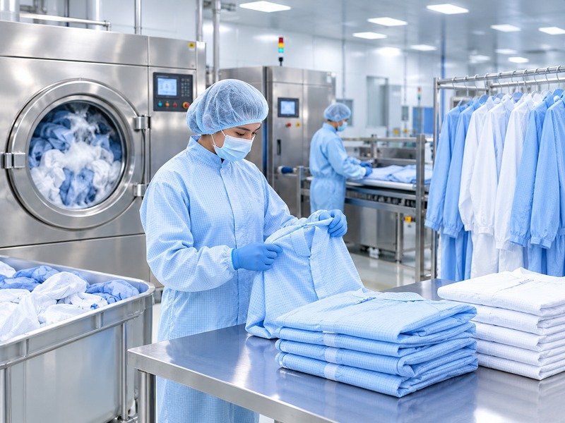 Cleanroom workwear processing and garment inspection service