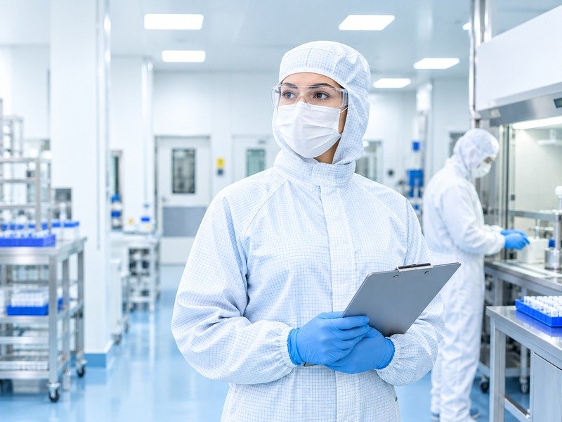 Cleanroom workwear for pharmaceutical and biotechnology manufacturing